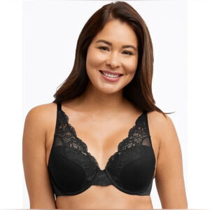 Bali Underwire Bra One Smooth U Comfort Stretch Lace Full Coverage Flexible 40DD
